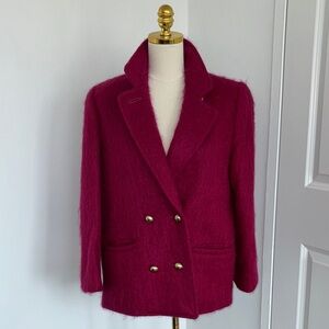 VINTAGE FUSCHIA MOHAIR Blazer Jacket